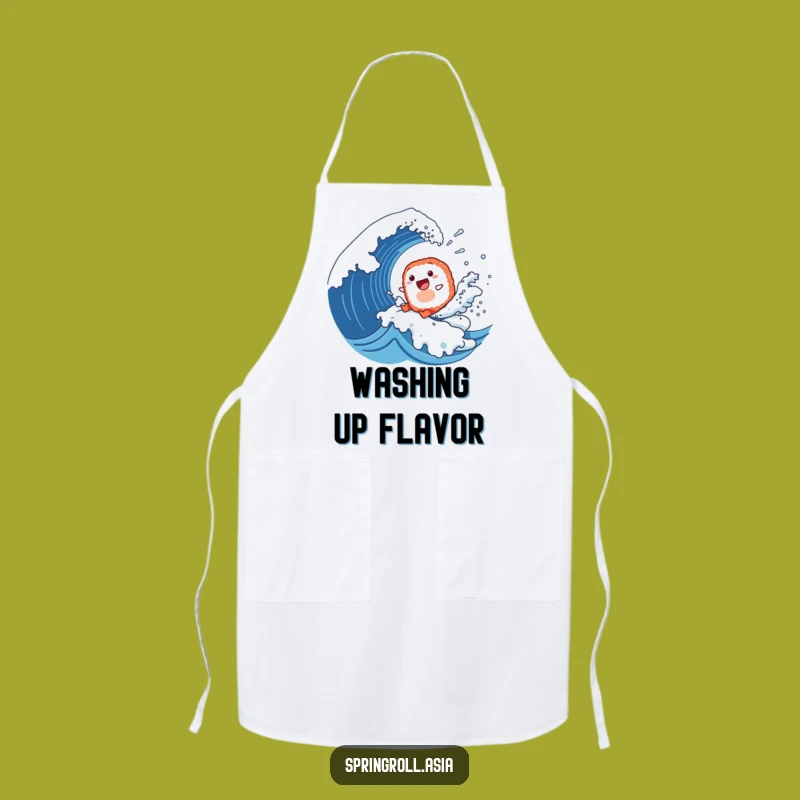 Funny Sushi Surfer Apron: Cook Up Waves of Flavor