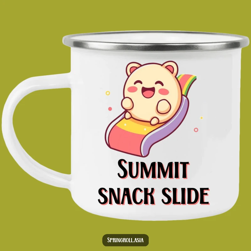 Funny Dim Sum Rainbow Camping Mug - Outdoor Dumpling Adventure