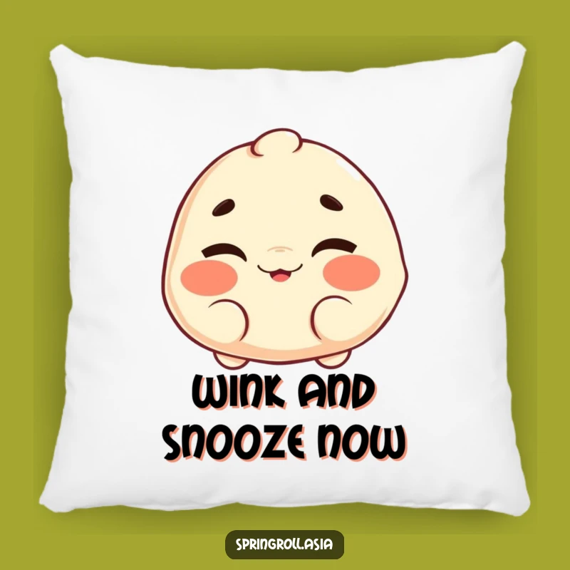 Funny Dumpling Wink Pillow - Soft & Playful Comfort