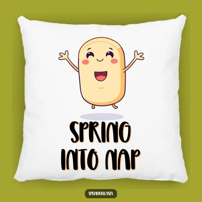 Funny Spring Roll Jump Pillow - Soft & Celebratory Comfort