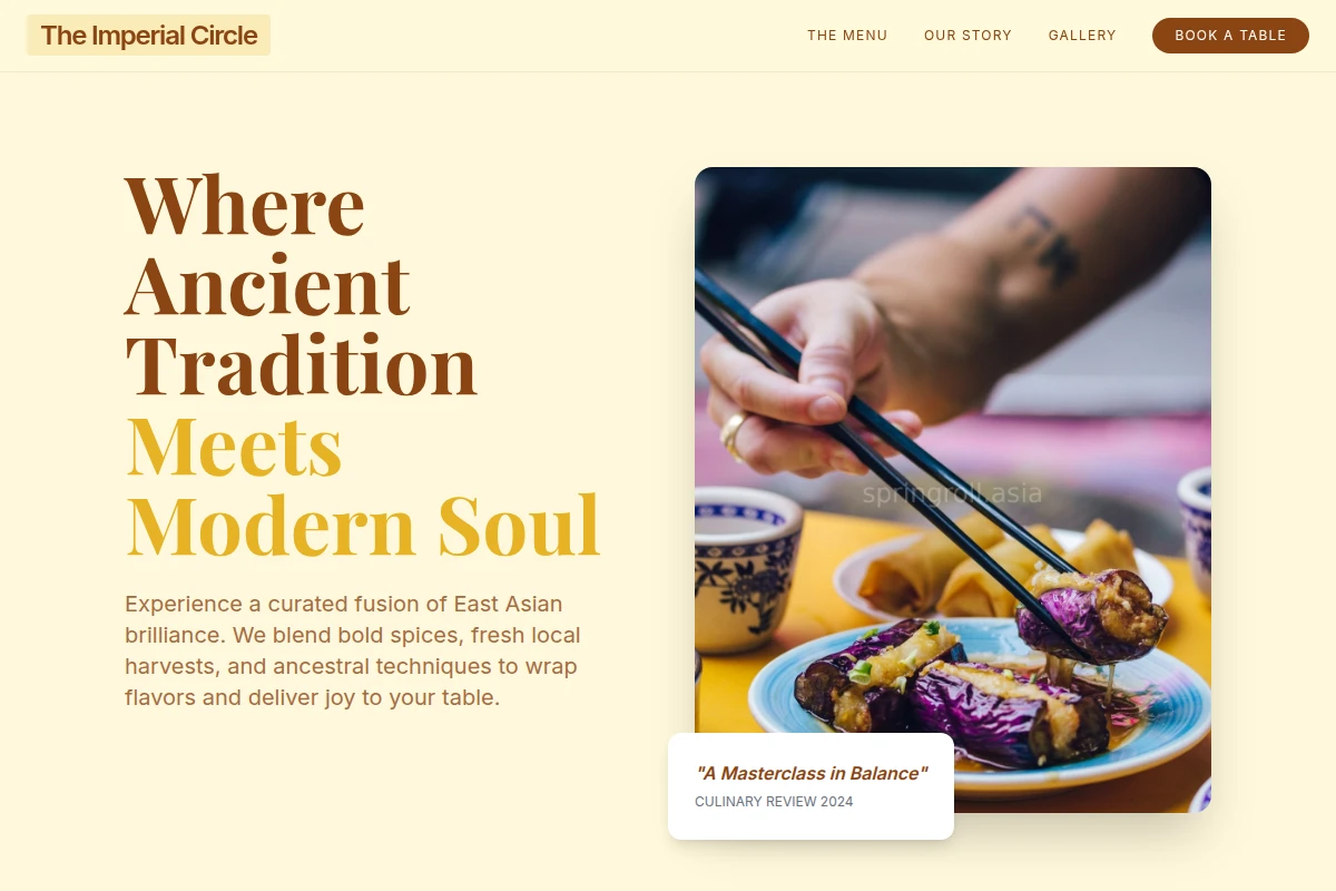 chef Asian Fusion Food