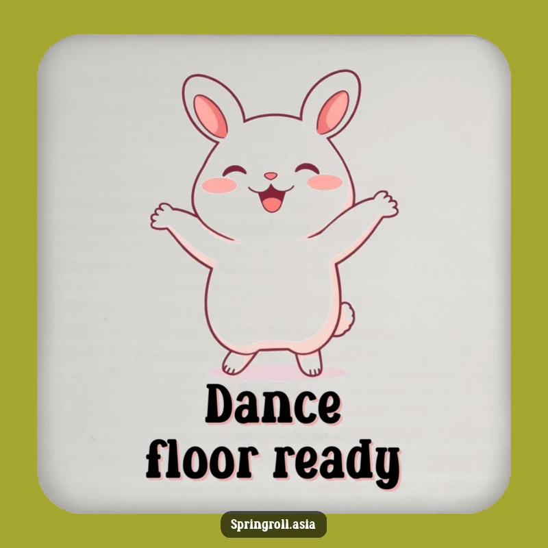 Funny Bao Bun Dance Coaster: Cute Cartoon Drink Mat for Protecting Surfaces with Humor