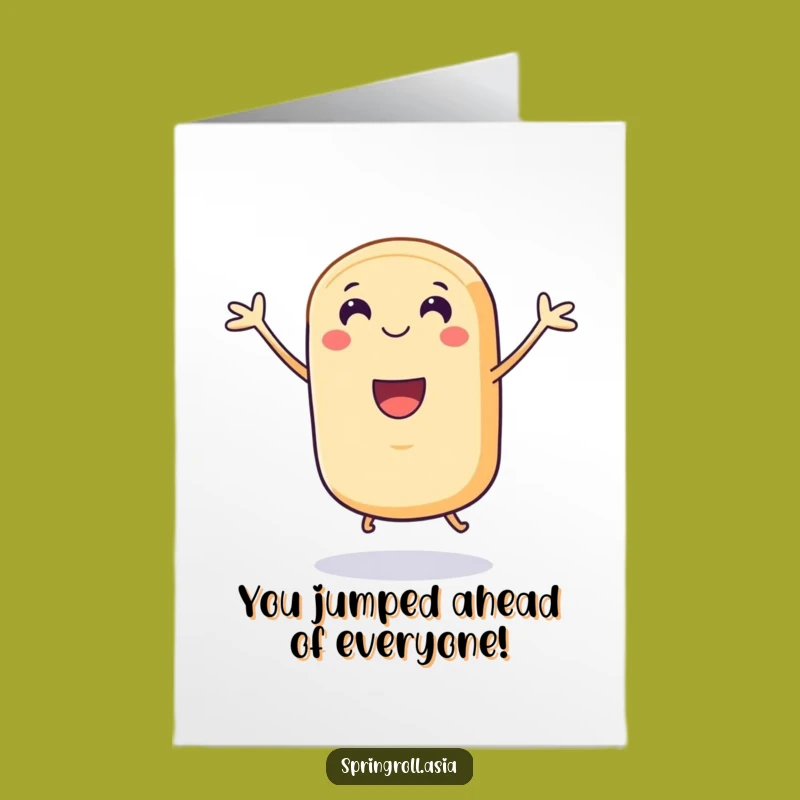 Free Printable Congrats Card: Spring Roll Jump - Exciting Downloadable Celebration