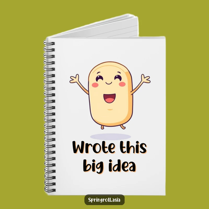 Funny Spring Roll Jump Notebook - Journal Your Celebrations