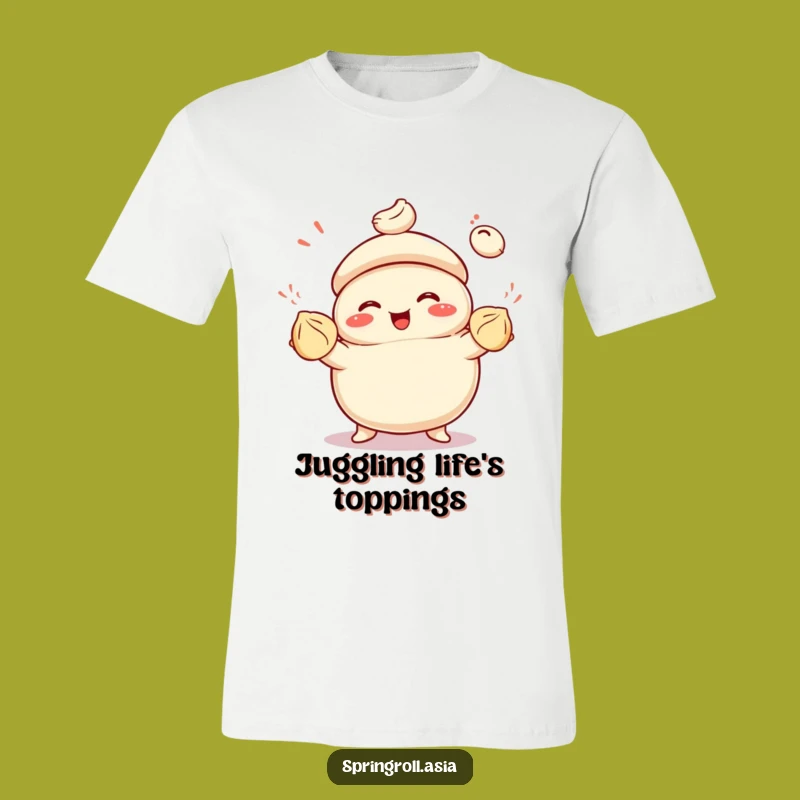 Funny Bao Dumpling Juggler T-Shirt: Wear Your Glee & Love for Food
