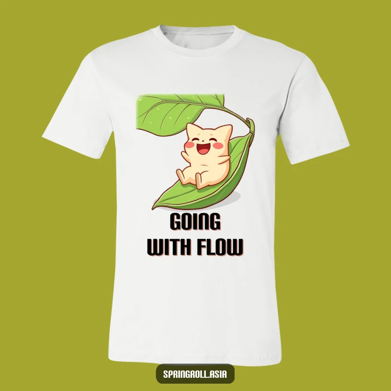 Funny Gyoza Leaf Slide T-Shirt - Hilarious Dumpling Tee