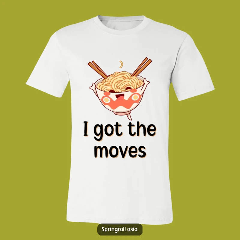 Funny Noodle Dance T-Shirt - Cheerful Ramen Bowl Tee