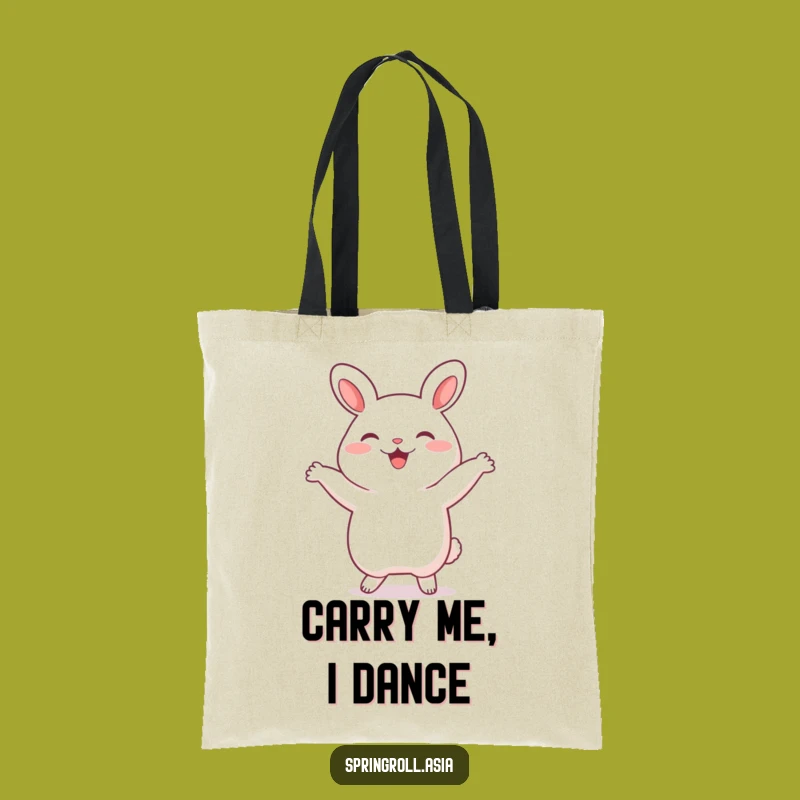 Funny Bao Bun Dance Tote Bag: Cute Cartoon Reusable Bag for Happy Foodie Adventures